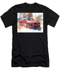 Cadillac Ct4 2023 Sedan Urban Scene Red Car Red Car in Urban Setting Hollie Love T-Shirt