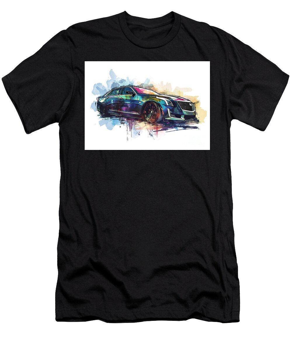 Cadillac Ct5 Watercolor Abstract Vehicle Clark Leffler T-Shirt