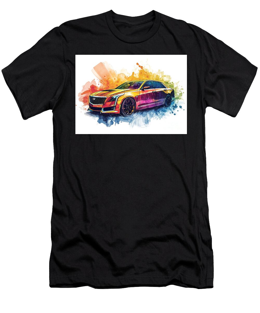 Cadillac Ct6v Automotive Art Clark Leffler T-Shirt