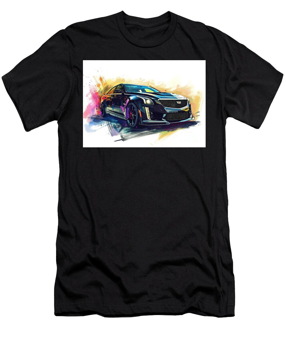 Cadillac Ctsv Blackwing Auto Vibrant Colors Clark Leffler T-Shirt
