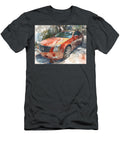 Cadillac Sts 2005 Sedan Urban Scene Red Car Vibrant Red Car Illustration Hollie Love T-Shirt