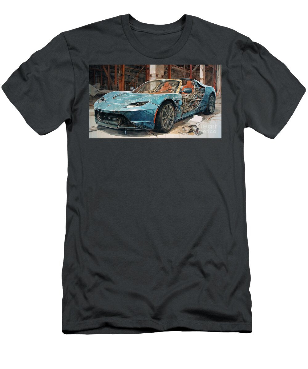 Car 3000 Tesla Roadster Clark Leffler T-Shirt