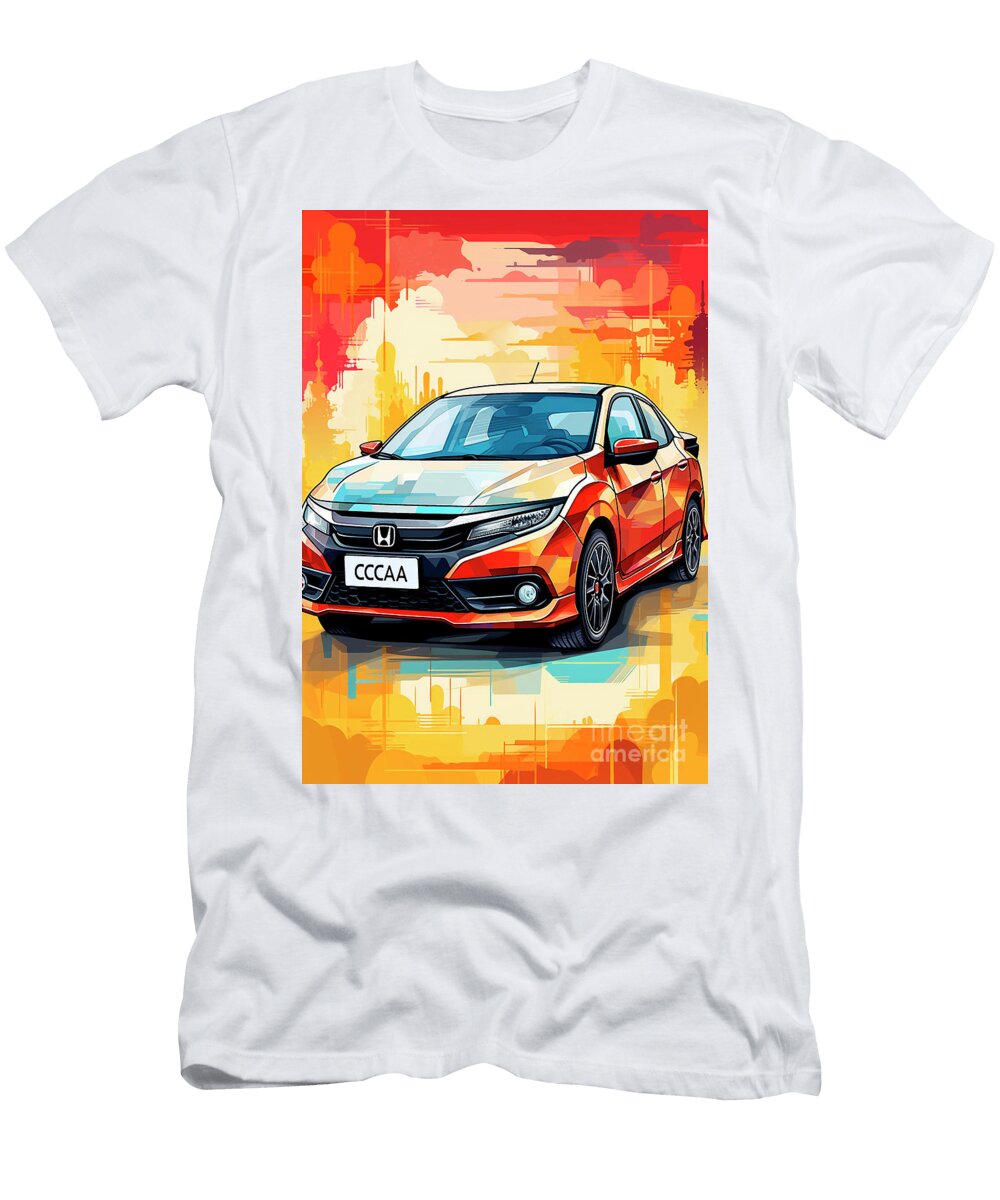 Car 349 Honda Civic Clark Leffler T-Shirt