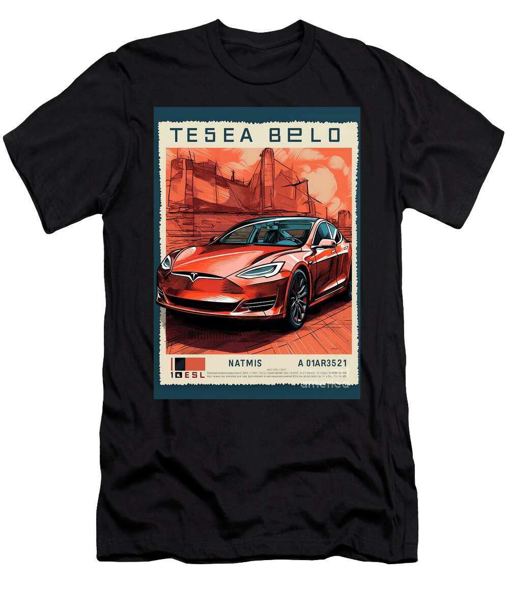 Car 478 Tesla Model S Clark Leffler T-Shirt