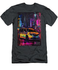 Car Graphic Chrysler Pacifica with a Neon Lit Urban Environment Garage Mancave Destiney Sullivan T-Shirt