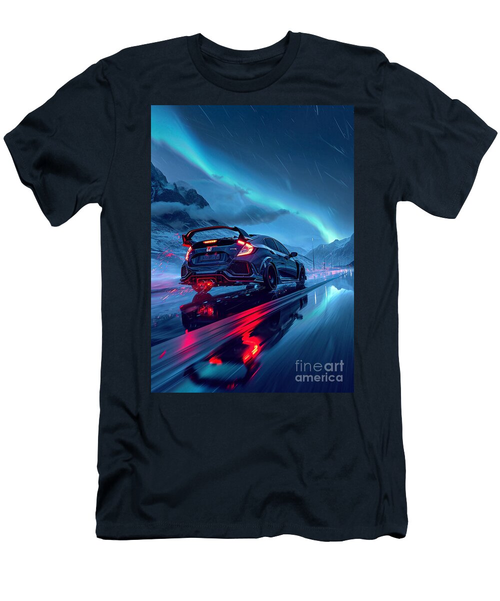 Car Honda Civic Hatchback Outdoor Fantasy Clark Leffler T-Shirt