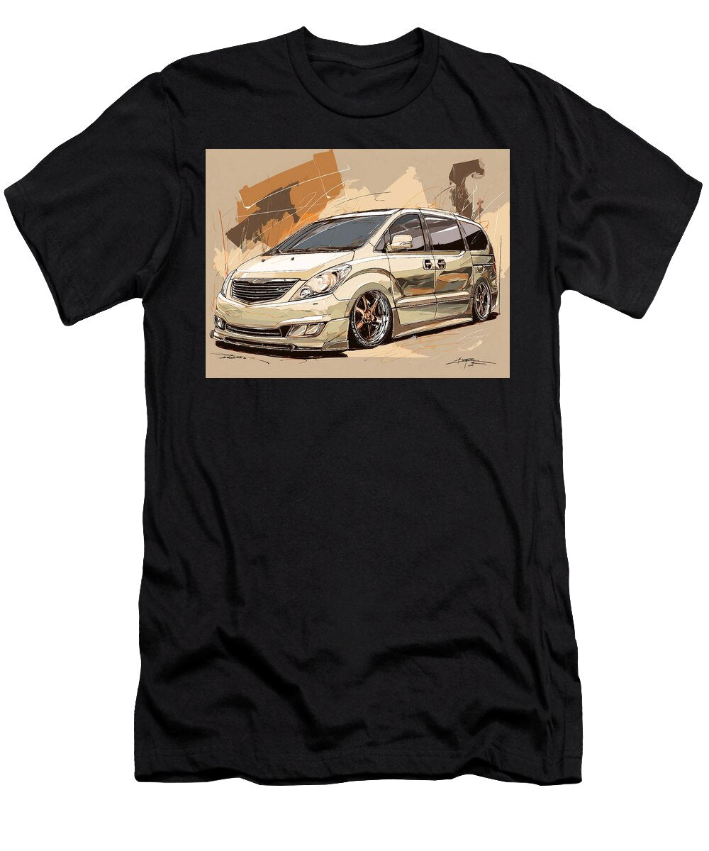 Car Illustration Hyundai Entourage 2007 Minivan Van Art Stunning Van Illustration Hollie Love T-Shirt