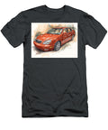 Car Illustration Kia Amanti 2004 Sedan Vintage Vehicle Vibrant Red Car Drawing Hollie Love T-Shirt