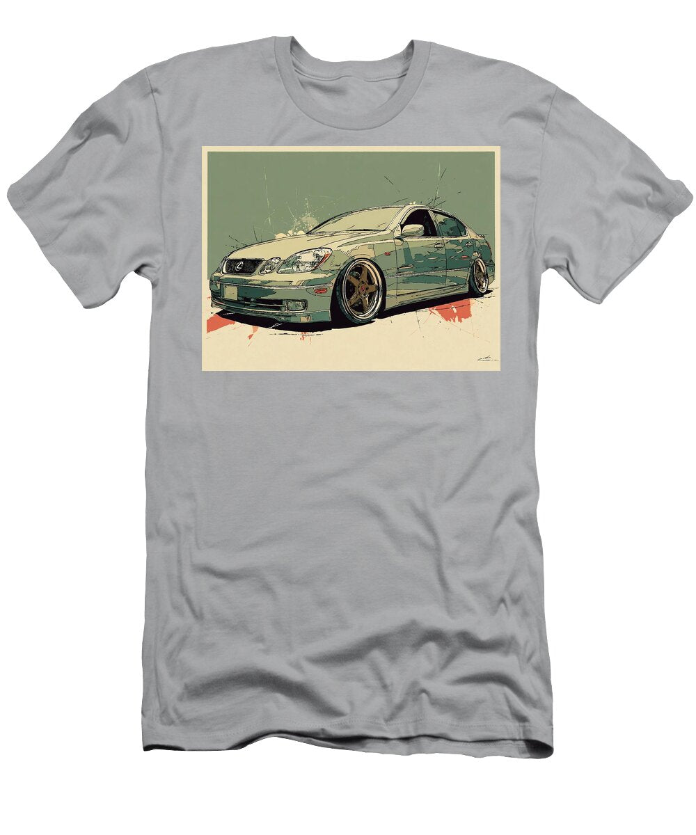Car Illustration Lexus Gs 300 2006 Sedan Vintage Design Vintage Car Illustration Hollie Love T-Shirt