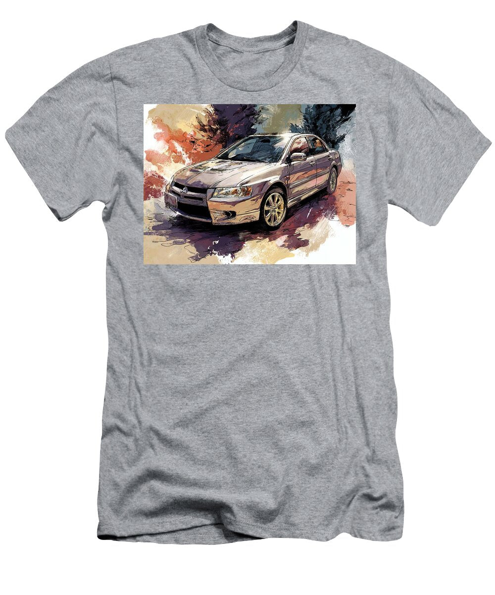 Car Illustration Mitsubishi Galant 2005 Sedan Artistic Design Stylish Car Artwork Hollie Love T-Shirt