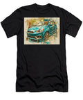 Car Illustration Mitsubishi Mirage 2015 Hatchback Artistic Vehicle Teal Sketchy Car Art Hollie Love T-Shirt