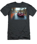 Car on Autumn Forest Road Evie Carrier T-Shirt
