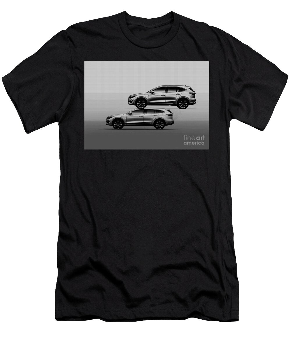 Car Vehicle Minimal Sketch Mazda Cx 5 Auto Pencil Geometric Monochrome Clint Mclaughlin T-Shirt