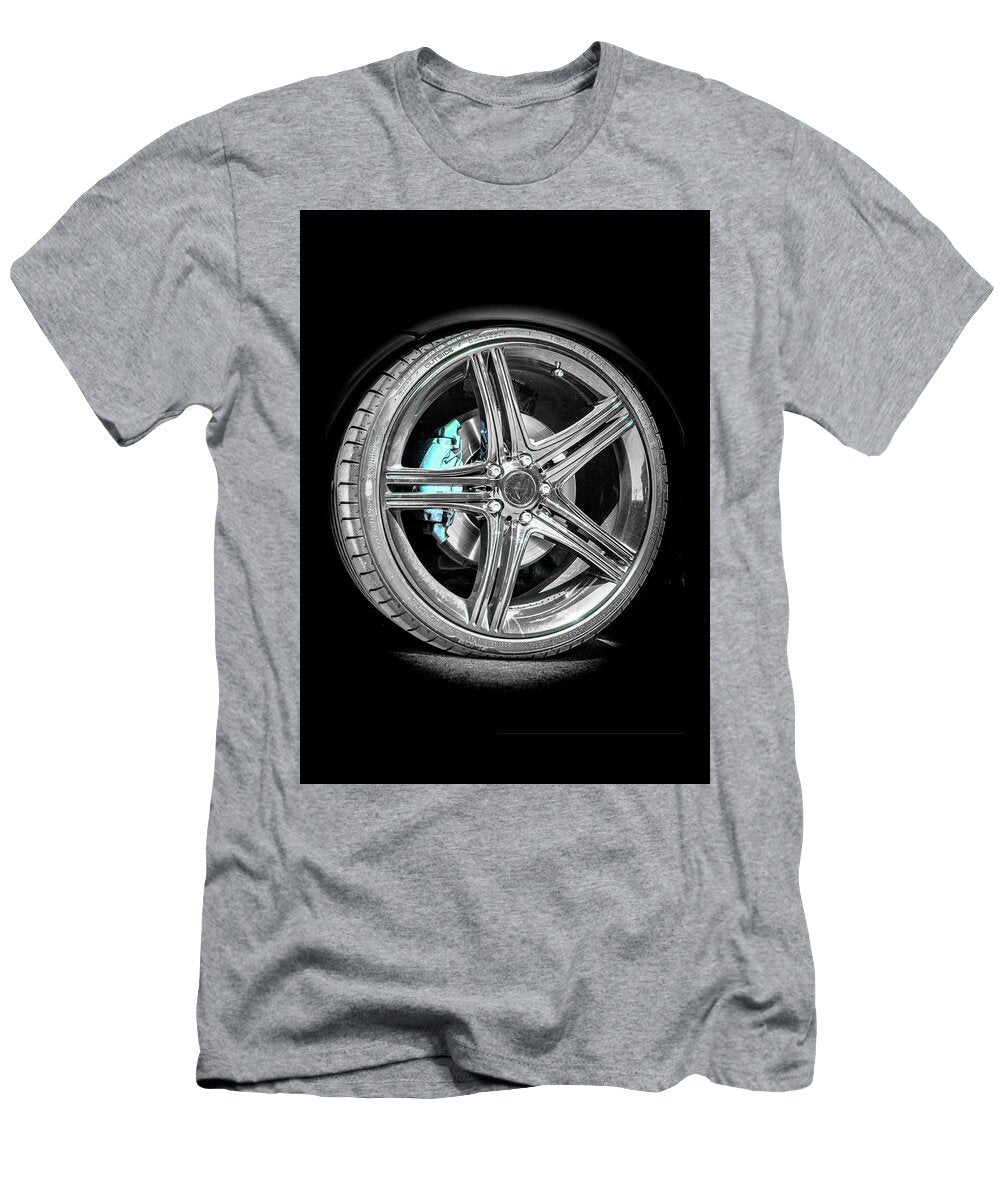 Car Wheels with Colored Brake Pads Leith Huber T-Shirt