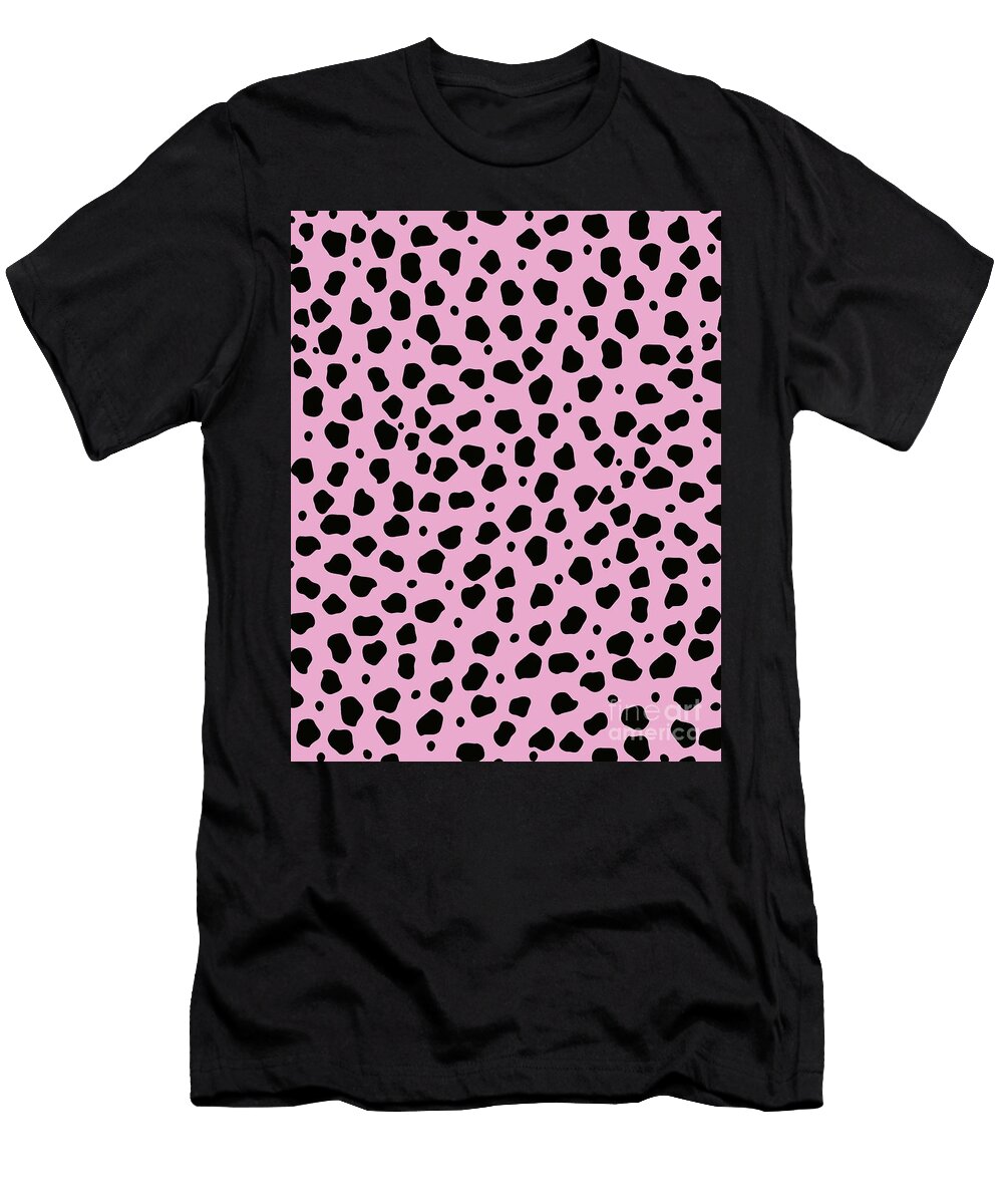 Cheetah Animal Black Pink 1 Pattern Decor Art Anitas and Bellas Art T-Shirt