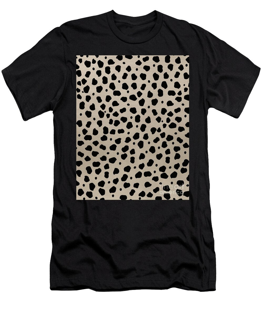Cheetah Animal Tan Black Print Glam 2 Pattern Decor Art Anitas and Bellas Art T-Shirt