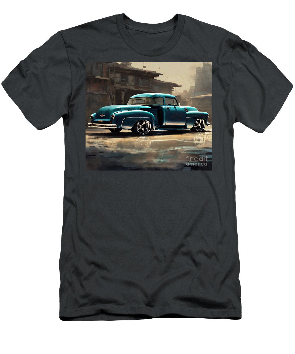 Chevrolet 3100 1952 Rear View Lowrider Retro Cars Cortez Schinner T-Shirt