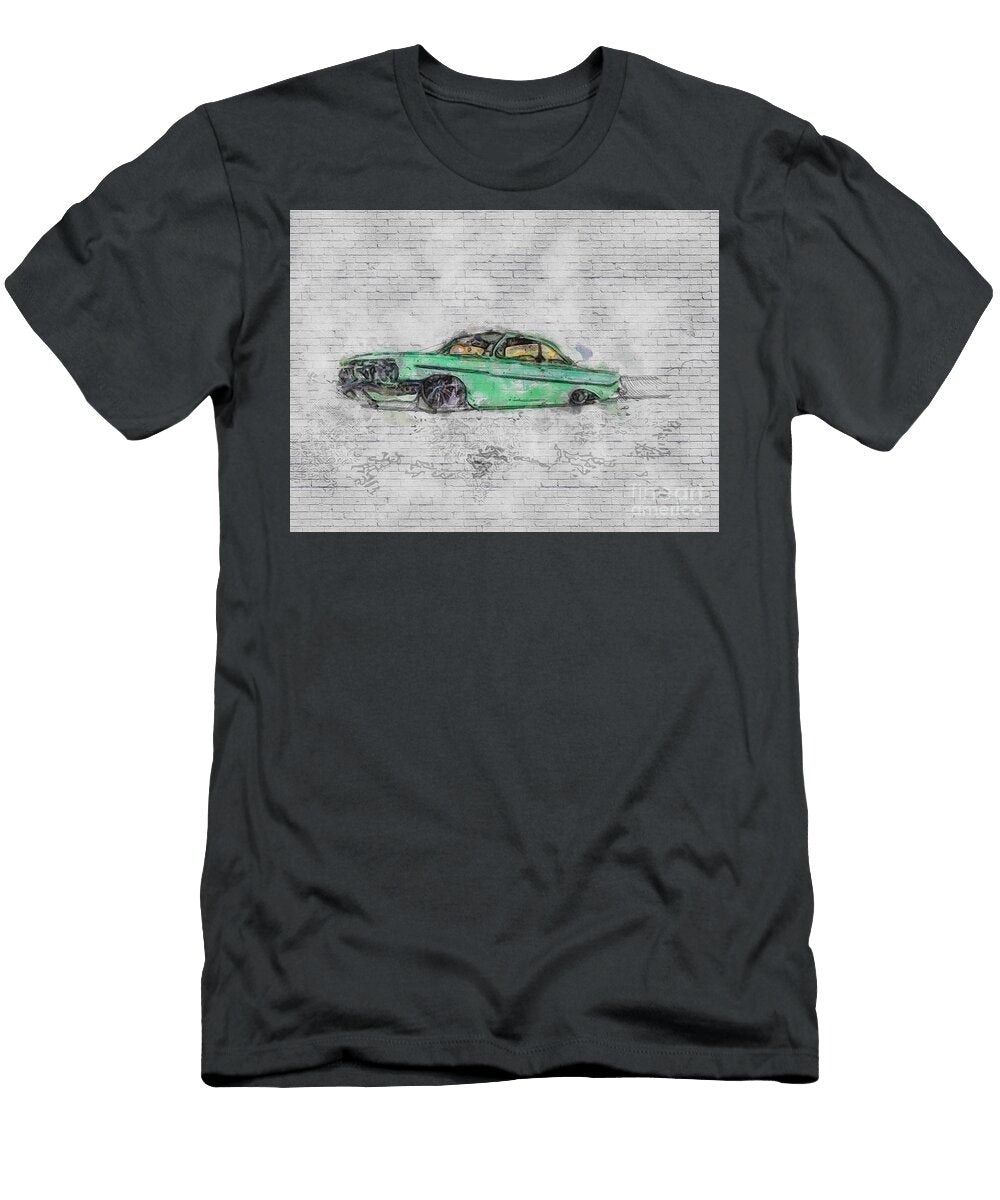 Chevrolet Bel Air Lowrider Retro Cars Green American Vintage Ashtyn Treutel T-Shirt