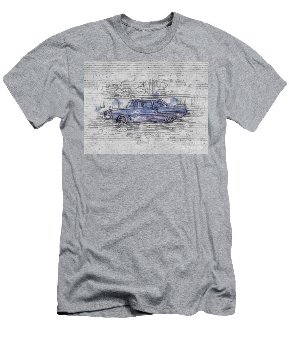 Chevrolet Bel Air Side 1955 Cars Retro American Lowrider Ashtyn Treutel T-Shirt