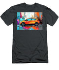 Chevrolet Bolt Ev 2016 USA Electric Hatchback Abstract Orange Electric Car in Cityscape Pollard Halle T-Shirt