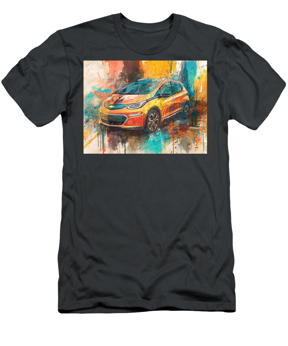 Chevrolet Bolt Ev 2017 Electric Hatchback Electric Car Abstract Art Electric Car Abstract Art Hollie Love T-Shirt