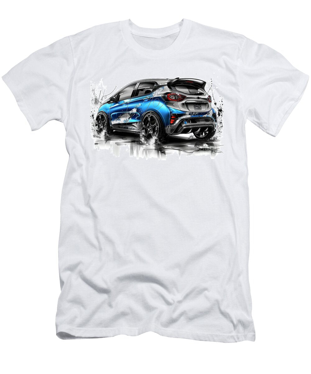 Chevrolet Bolt Ev Blue Sports Car Design Sketch Custom Hatchback Concept Lowell Harann T-Shirt