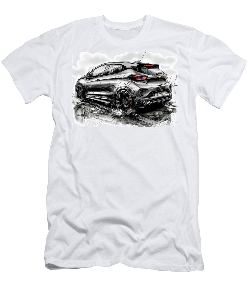 Chevrolet Bolt Ev Chevrolet Ealtt Concept Car Sketch Rear View Design Lowell Harann T-Shirt