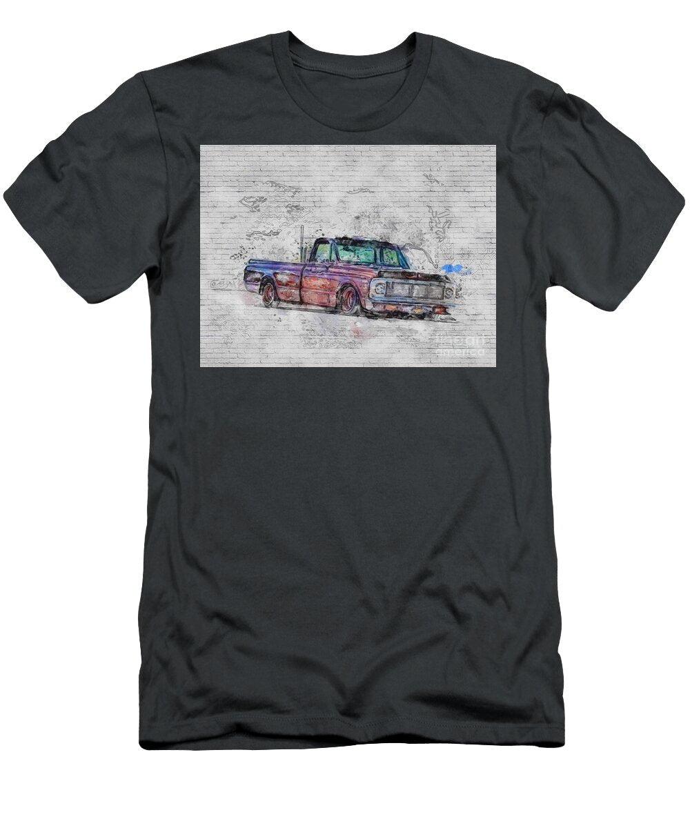 Chevrolet C10 American Pickup Truck Retro Cars Classic Custom Lowrider Chevy Ashtyn Treutel T-Shirt
