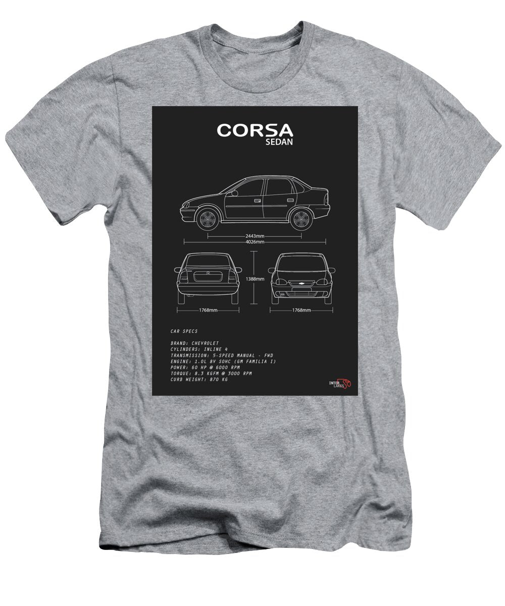 Chevrolet Corsa Sedan Wind 2001 Blueprint Interlakes Interlakes T-Shirt