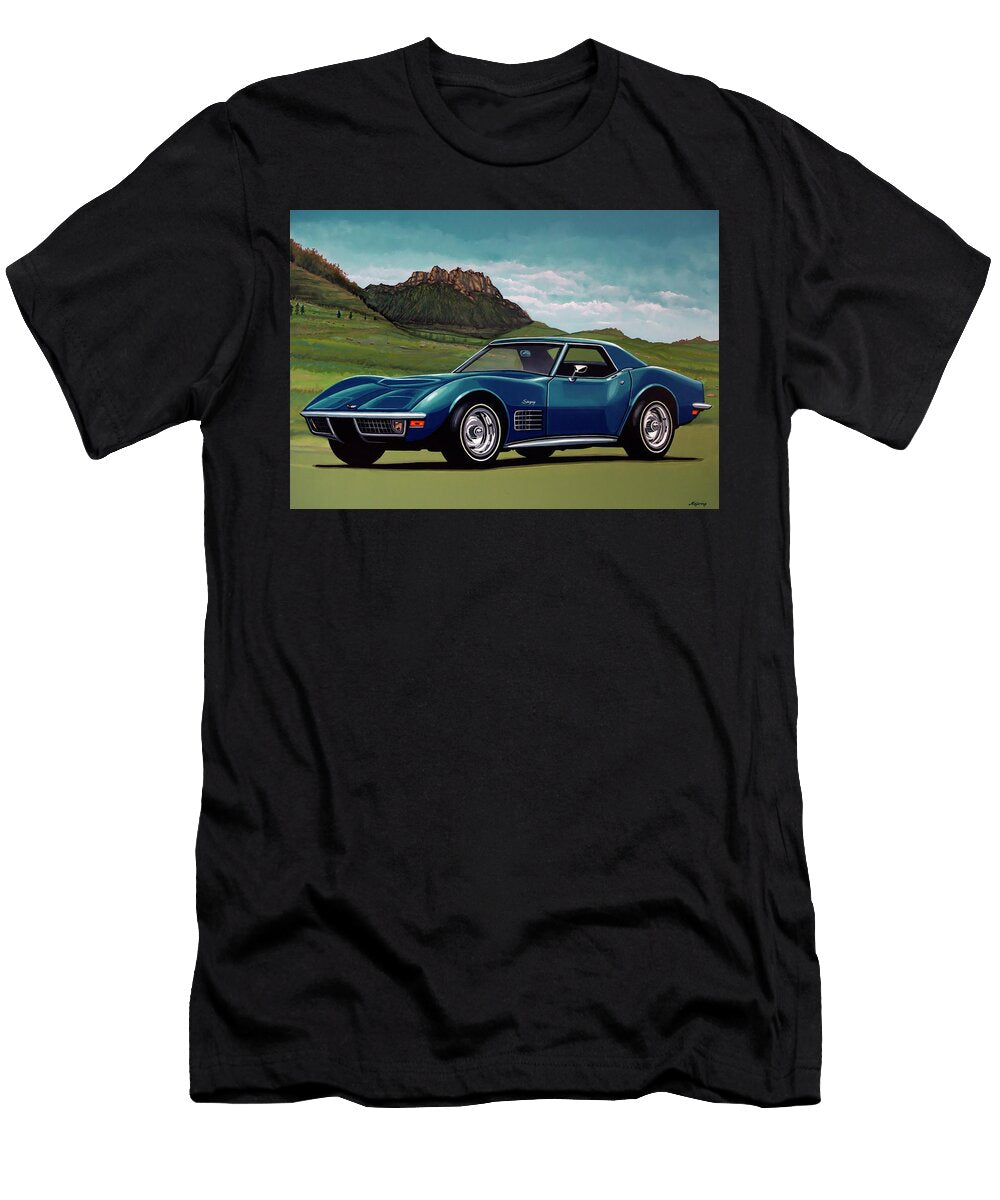 Chevrolet Corvette Stingray 1971 Painting Paul Meijering T-Shirt