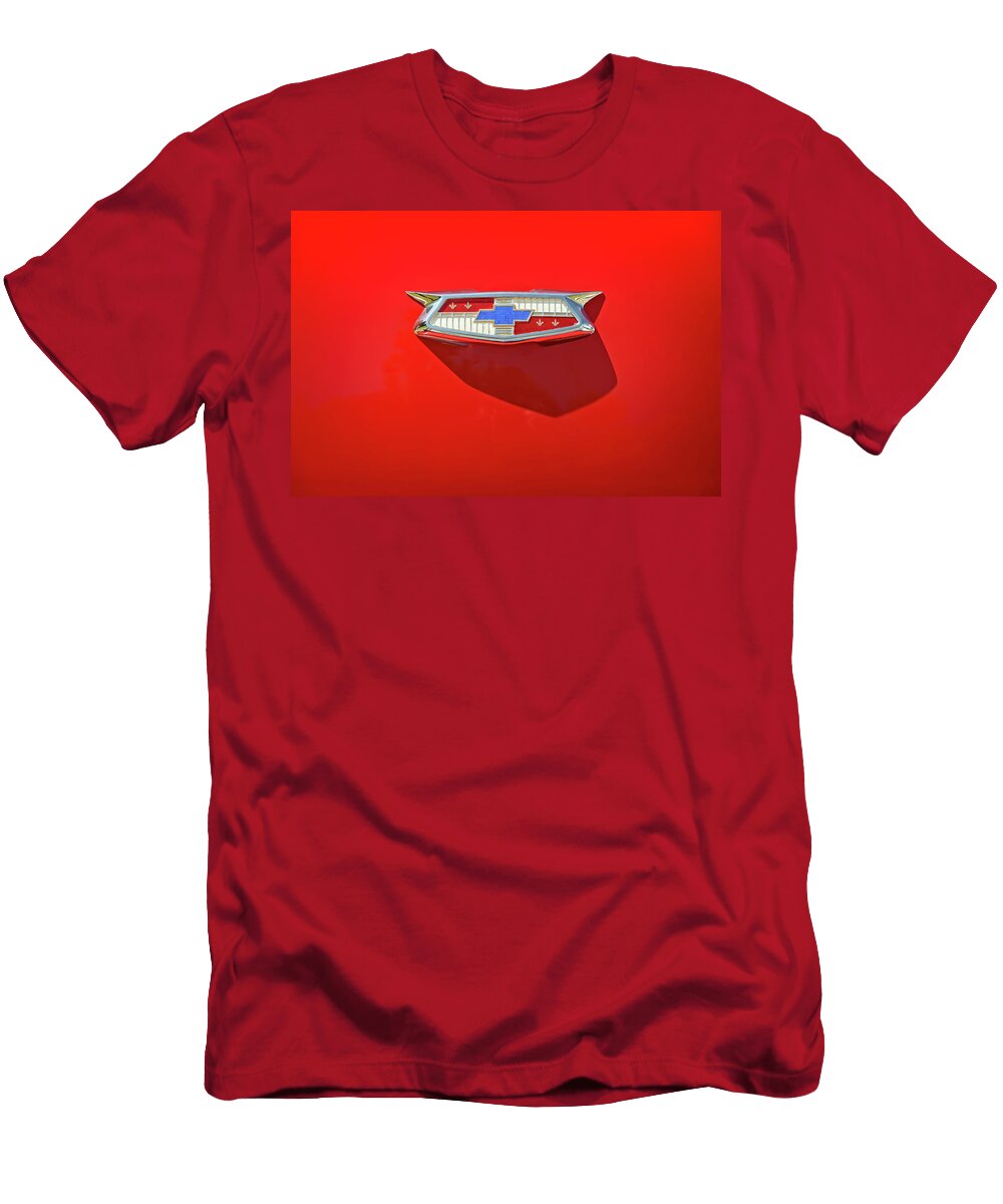 Chevrolet Emblem on a 55 Chevy Trunk Scott Norris T-Shirt