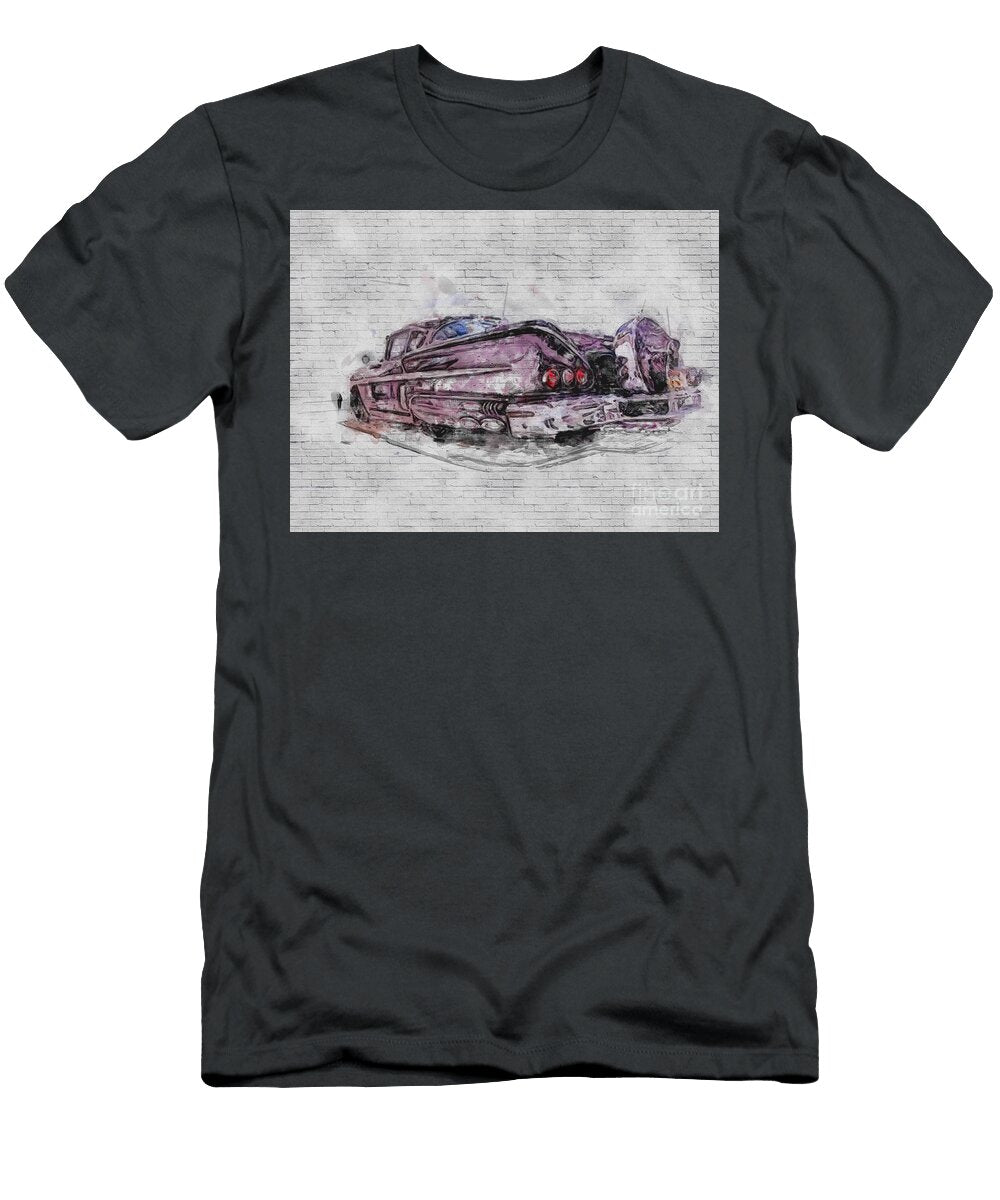 Chevrolet Impala 1958 American Retro Cars Classic Lowrider Ashtyn Treutel T-Shirt