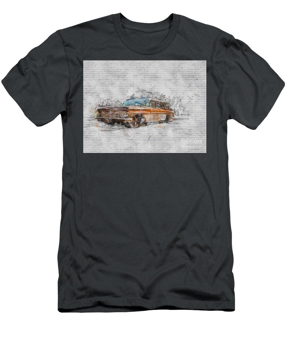 Chevrolet Impala 1959 Station Wagon Retro Cars American Classic Lowrider Chevy Ashtyn Treutel T-Shirt