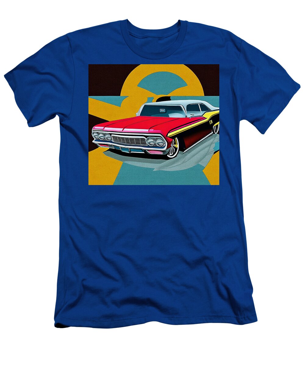Chevrolet Impala Chevrolet Lowrider Muscle Pop Art Midcentury Modern Edgar Dorice T-Shirt