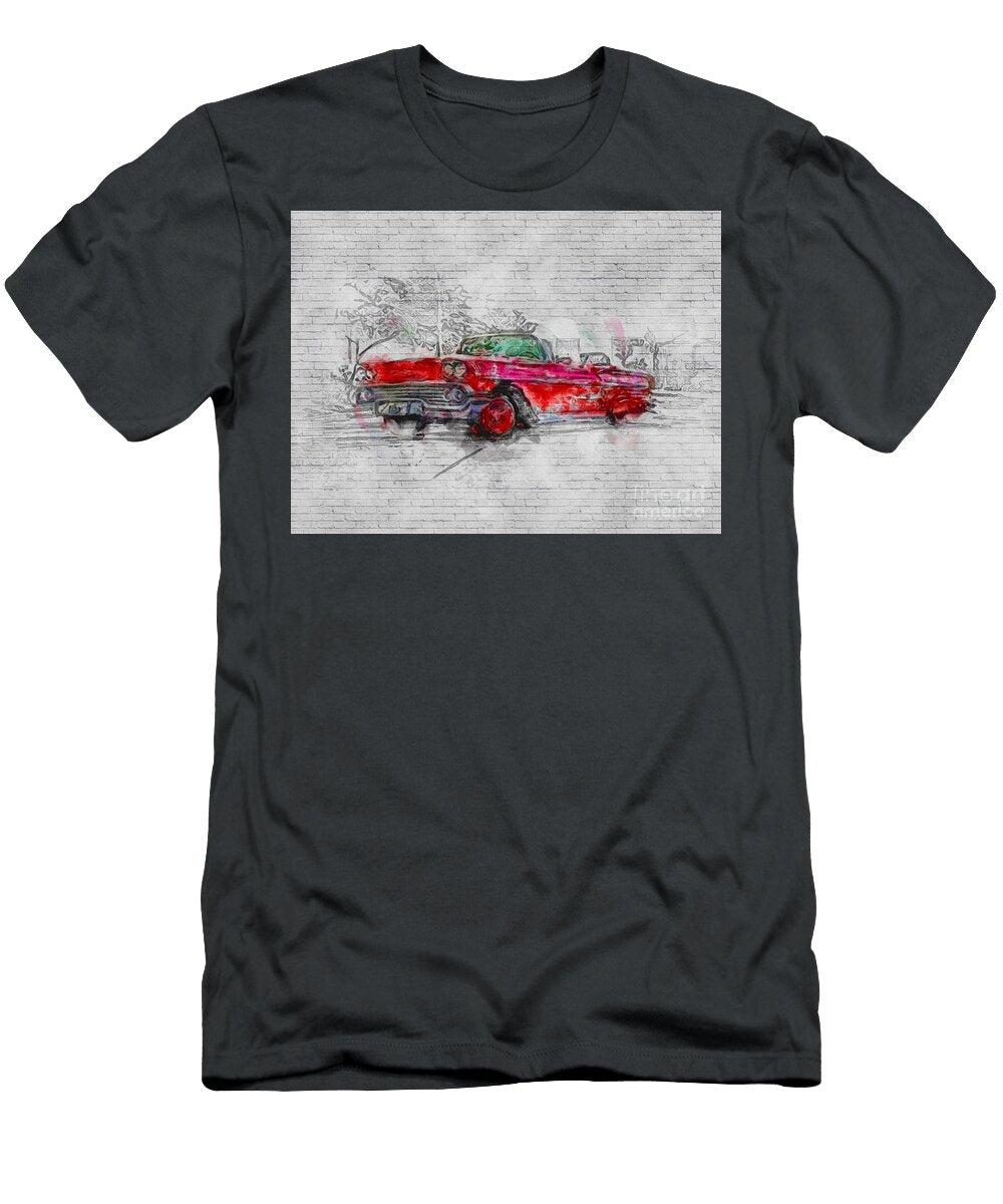 Chevrolet Impala Convertible 1958 Cars Retro Lowrider Customized American Ashtyn Treutel T-Shirt