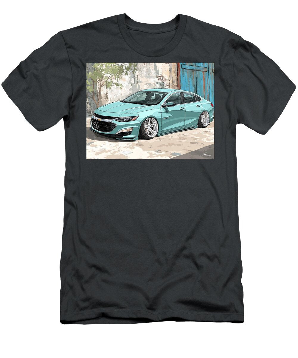 Chevrolet Malibu 2023 Sedan Mint Green Car Car Illustration Mint Green Car Illustration Hollie Love T-Shirt
