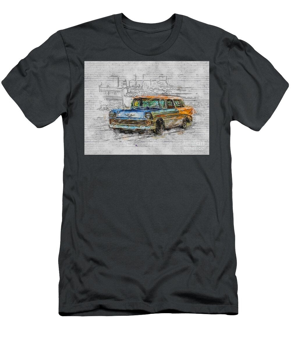 Chevrolet Nomad 1956 Cars Retro American Lowrider Ashtyn Treutel T-Shirt
