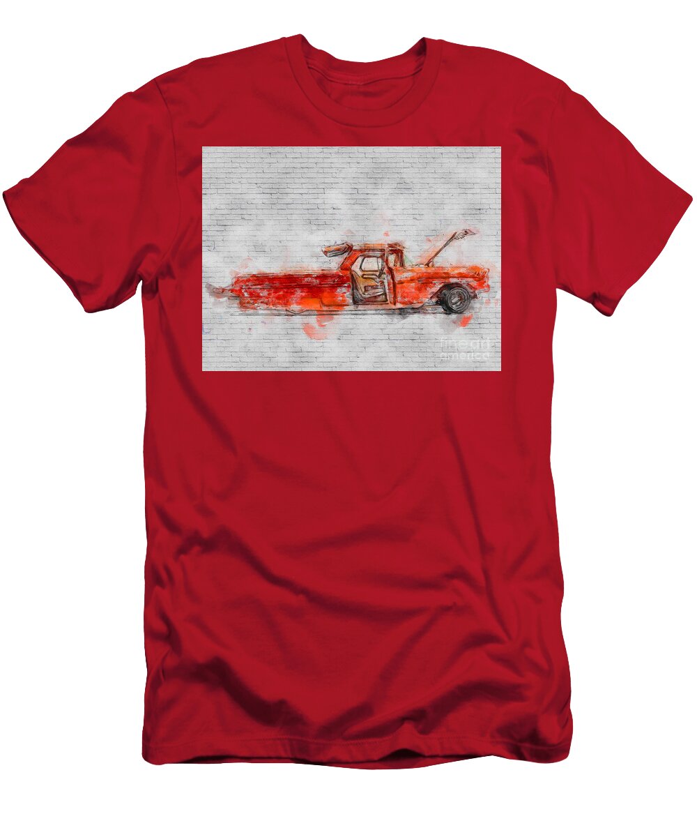 Chevrolet Nomad 1958 American Retro Cars Side Lowrider Classic Ashtyn Treutel T-Shirt
