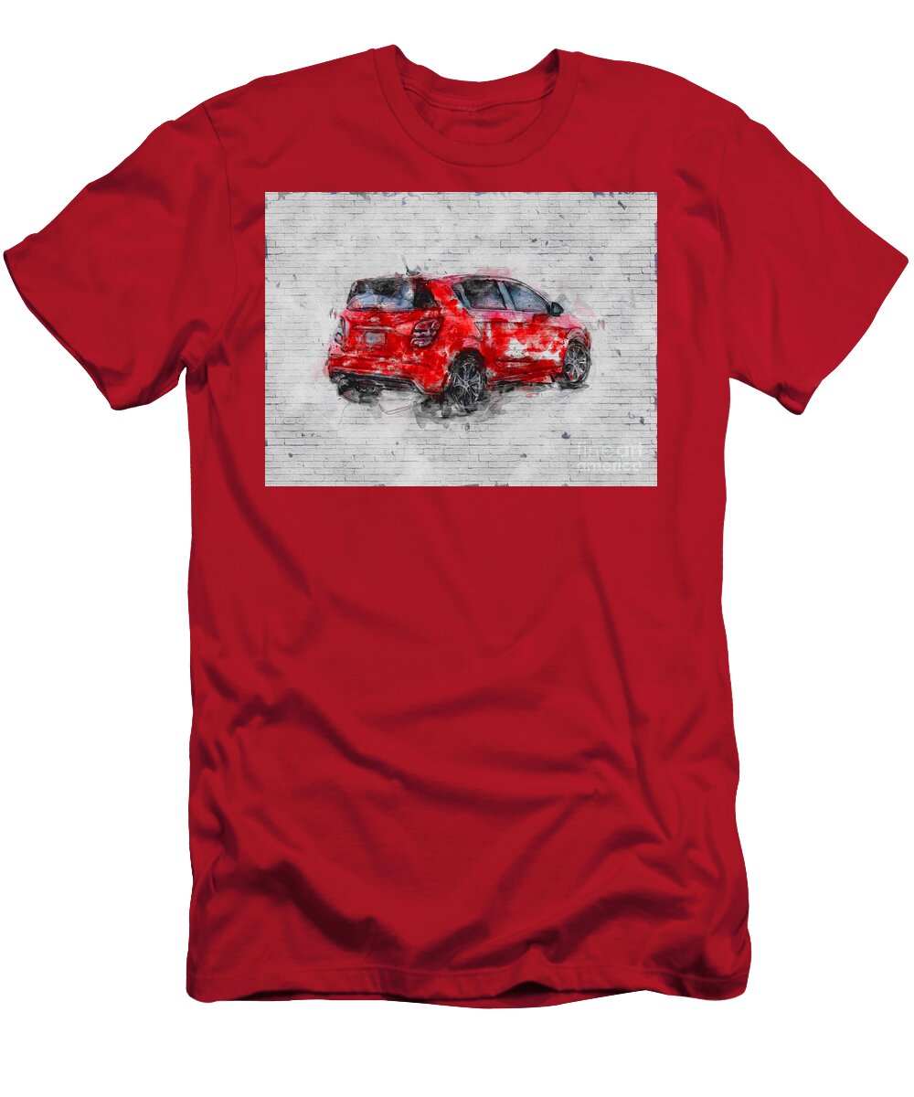Chevrolet Sonic 2018 Exterior Rear Red Hatchback New American Cars Ashtyn Treutel T-Shirt
