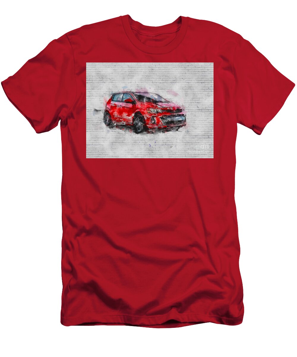 Chevrolet Sonic 2018 Red Hatchback New Cars American Ashtyn Treutel T-Shirt