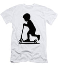 Child Riding a Scooter Silhouette Joanna Redesiuk T-Shirt