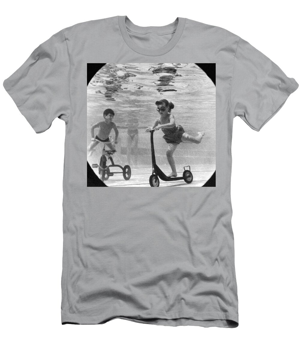 Children Playing Under Water Underwood Archives T-Shirt