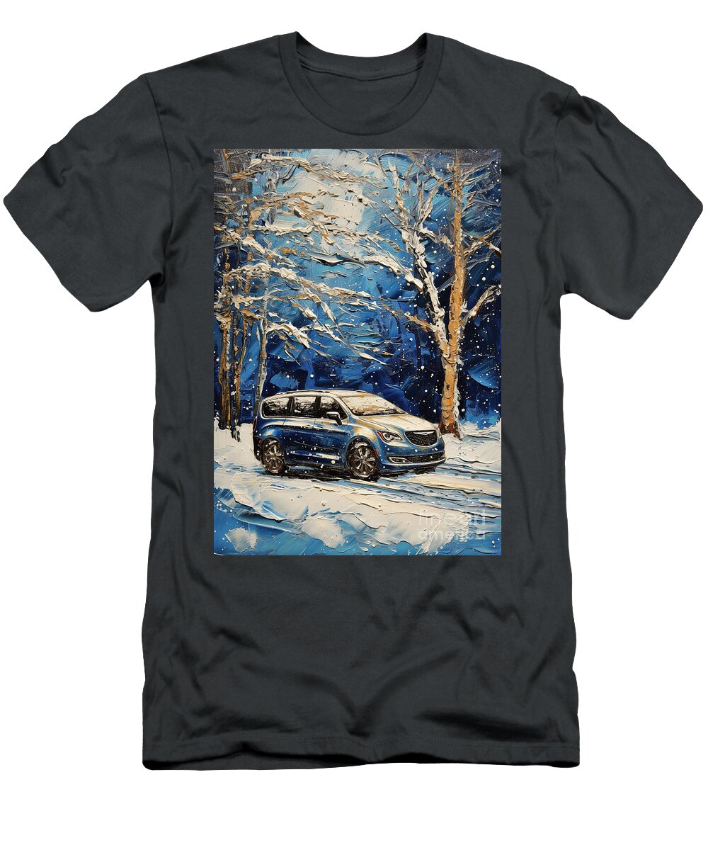 Chrysler Pacifica in a Snowy Winter Setting Destiney Sullivan T-Shirt