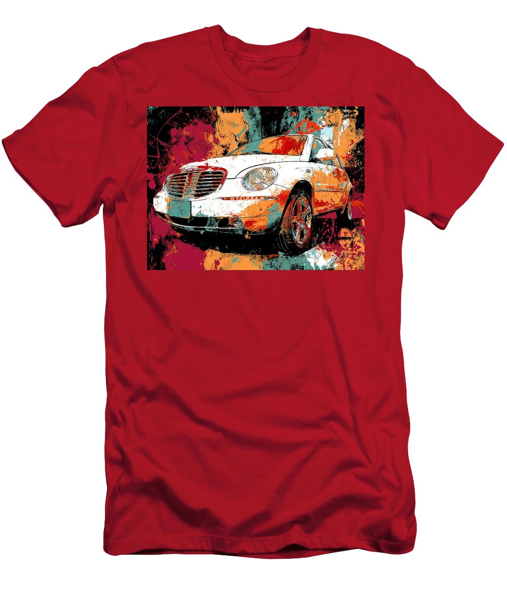 Chrysler Pt Cruiser 2000 Hatchback Abstract Art Colorful Car Vibrant Abstract Car Art Hollie Love T-Shirt