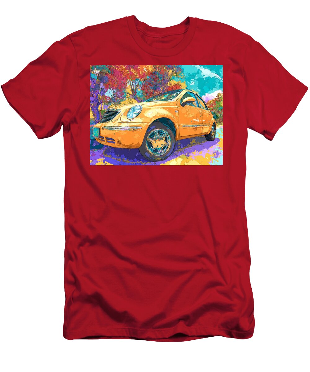 Chrysler Pt Cruiser 2000 Hatchback Autumn Vibes Colorful Car Vibrant Autumn Car Hollie Love T-Shirt