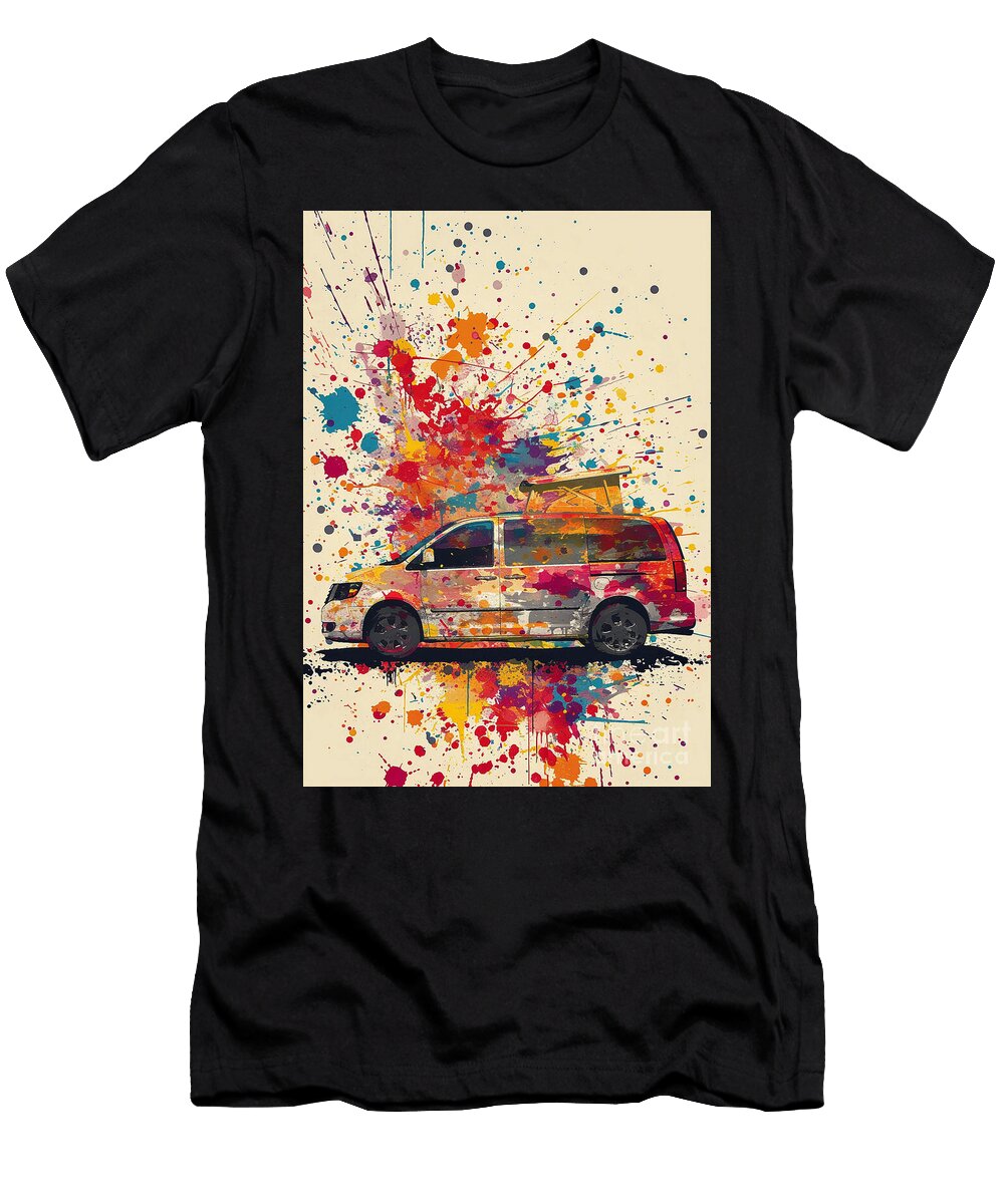 Chrysler Voyager with a Paint Splatter Effect Destiney Sullivan T-Shirt