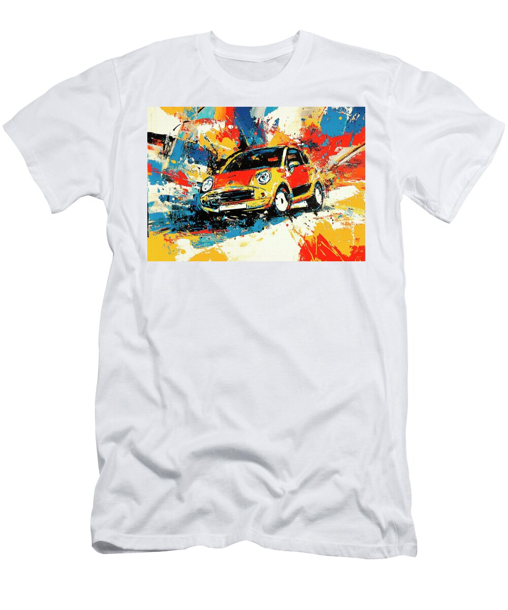 Citroen C3 2002 France Hatchback Abstract Colorful Car Vivid Speed Pollard Halle T-Shirt