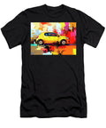 Citroen C3 2002 France Hatchback Yellow Car in Abstract Landscape Vibrant Colors and Bold Strokes Pollard Halle T-Shirt