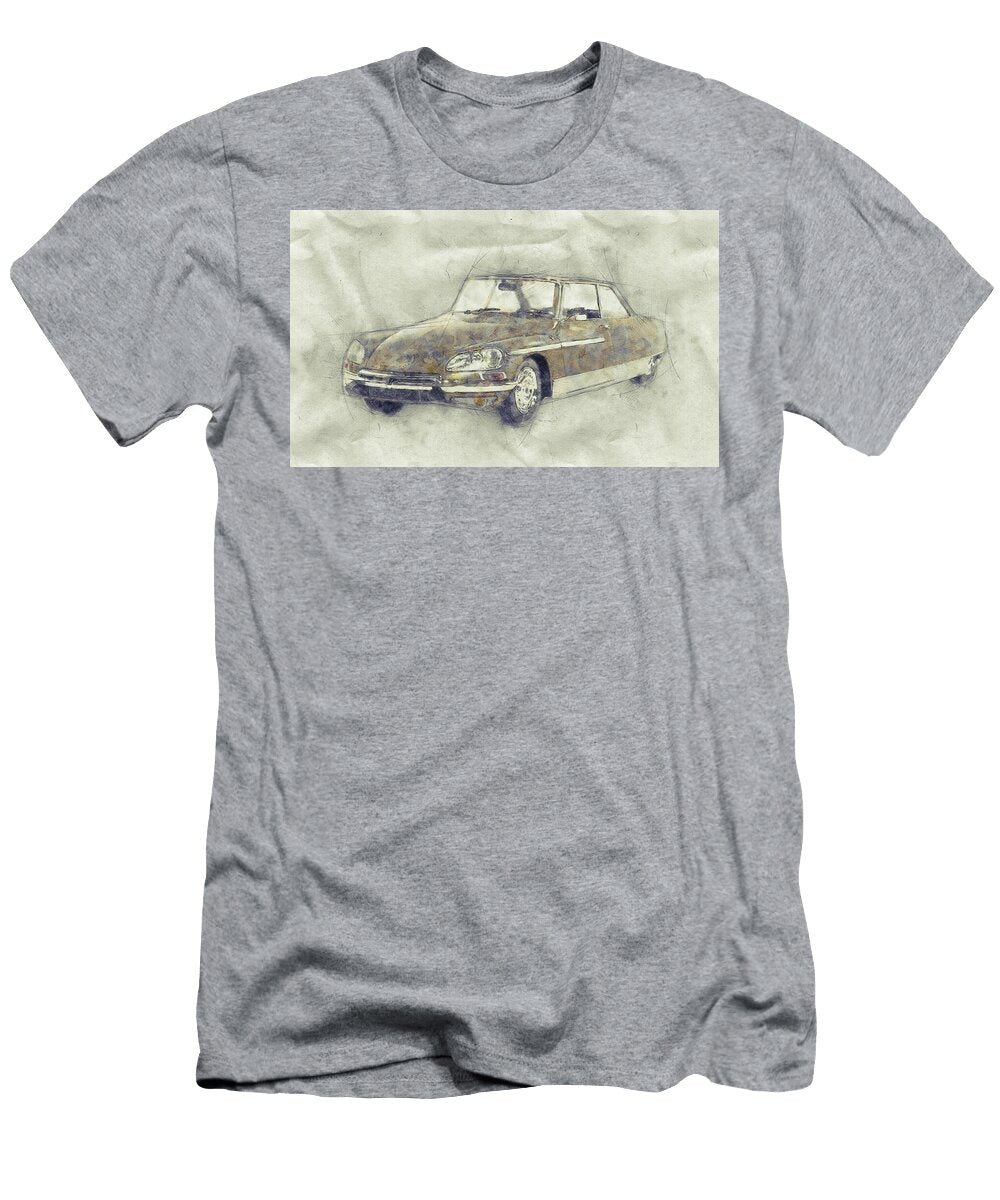 Citroen Ds 1 Executive Car 1955 Automotive Art Car Posters Studio Grafiikka T-Shirt