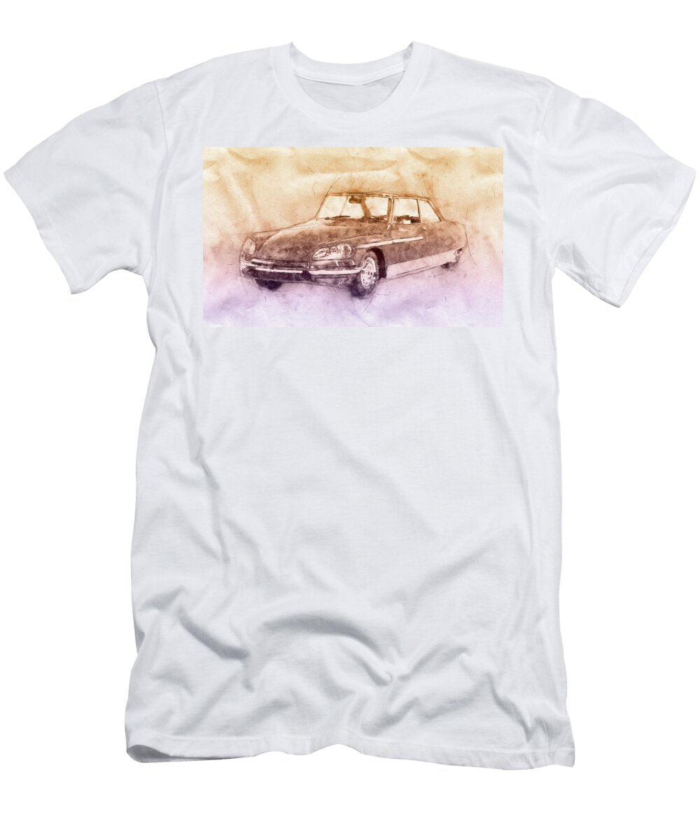 Citroen Ds 2 Executive Car 1955 Automotive Art Car Posters Studio Grafiikka T-Shirt